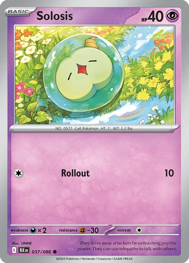 Solosis 037 - Black Bolt Pokesingles