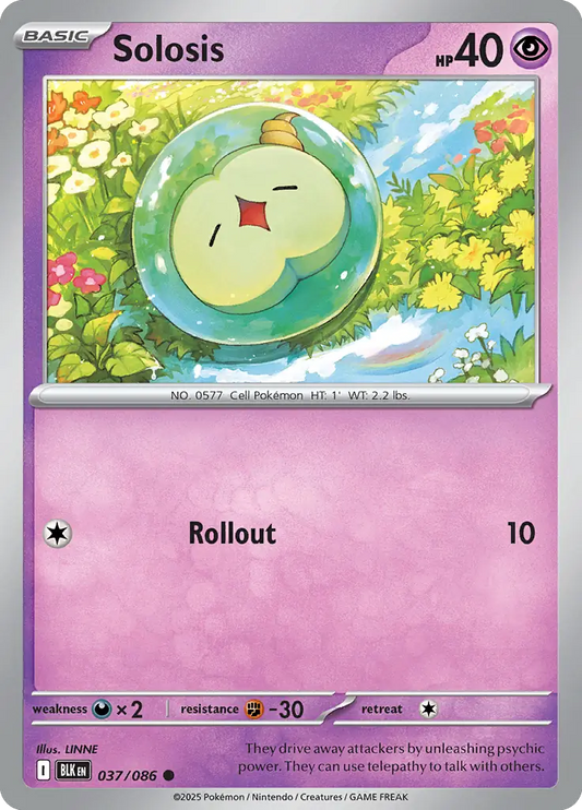 Solosis 037 - Black Bolt Pokesingles