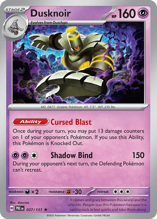 Dusknoir Holo Rare 037 - Prismatic Evolutions Pokesingles