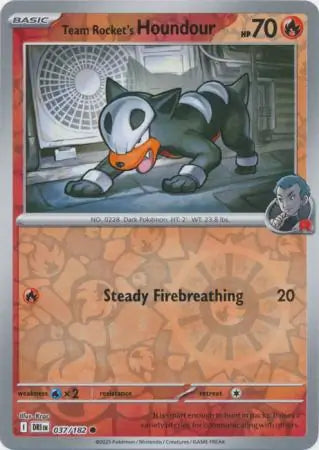 Team Rocket's Houndour Reverse Holo 037 - Destined Rivals Pokesingles