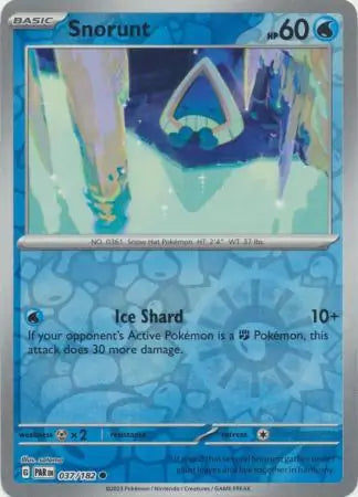 037 Snorunt - Reverse Holo, Paradox Rift, reverse, 4.00 kr, Pokesingles. Kjøp pokemon kort til lave priser hos oss.