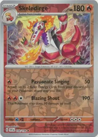038 Skeledirge - Reverse Holo Rare, Scarlet & Violet Base, , 5.00 kr, Pokesingles. Kjøp pokemon kort til lave priser hos oss.