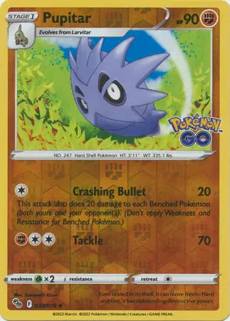 38 Pupitar Reverse Holo, Pokemon Go | Sword & Shield, , 4.00 kr, Pokesingles. Kjøp pokemon kort til lave priser hos oss.