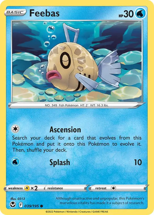 Feebas 039, Silver Tempest | Sword & Shield, , 0.00 kr, Pokesingles. Kjøp pokemon kort til lave priser hos oss.