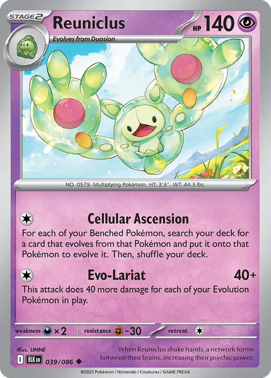 Reuniclus 039 - Black Bolt Pokesingles