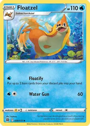 Floatzel 039, Brilliant Stars | Sword & Shield, , 0.00 kr, Pokesingles. Kjøp pokemon kort til lave priser hos oss.