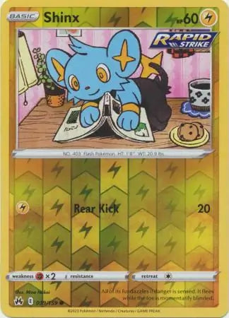 Shinx Reverse Holo 039, Crown Zenith | Sword & Shield, , 0.00 kr, Pokesingles. Kjøp pokemon kort til lave priser hos oss.