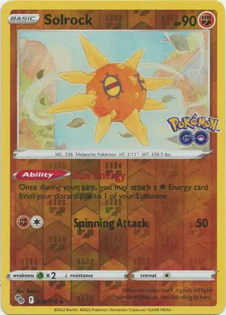 39 Solrock Reverse Holo, Pokemon Go | Sword & Shield, , 4.00 kr, Pokesingles. Kjøp pokemon kort til lave priser hos oss.