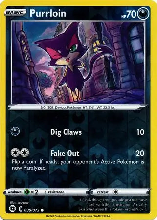 Purrloin Reverse Holo 039