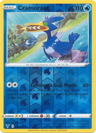 Cramorant Reverse Holo 040 - Vivid Voltage Pokesingles