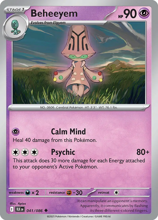 Beheeyem 041 - Black Bolt Pokesingles