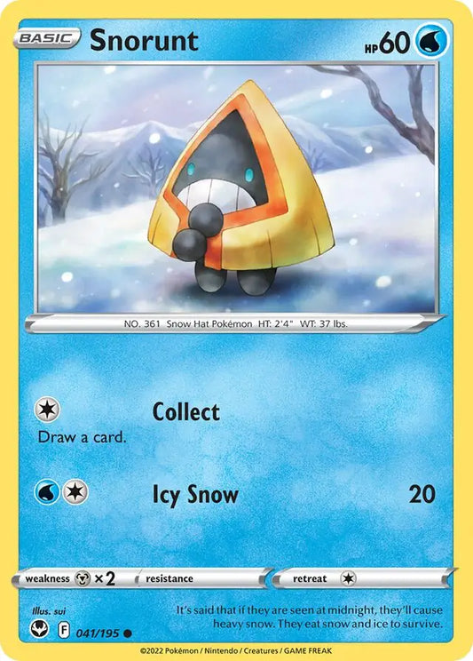 Snorunt 041, Silver Tempest | Sword & Shield, , 0.00 kr, Pokesingles. Kjøp pokemon kort til lave priser hos oss.