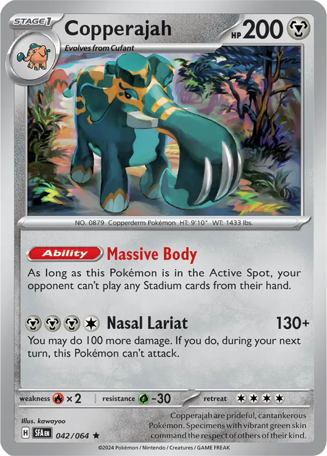 Copperajah Holo Rare 042 - Shrouded Fable Pokesingles