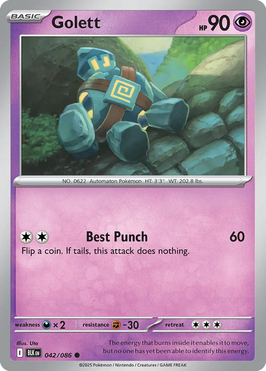 Golett 042 - Black Bolt Pokesingles