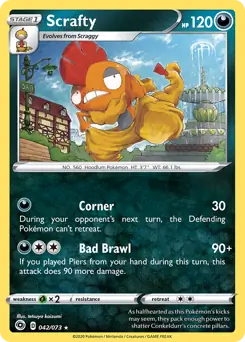 Scrafty Holo Rare 042 - Champions Path