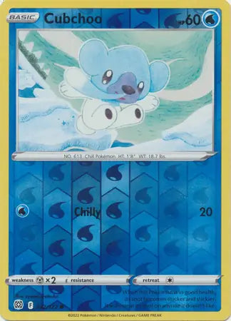 Cubchoo Reverse Holo 042, Brilliant Stars | Sword & Shield, , 0.00 kr, Pokesingles. Kjøp pokemon kort til lave priser hos oss.