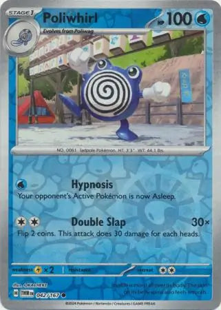 Poliwhirl Reverse Holo 042, Twilight Masquerade | Scarlet & Violet, , 4.00 kr, Pokesingles. Kjøp pokemon kort til lave priser hos oss.