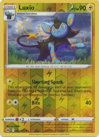 Luxio Reverse Holo 042, Crown Zenith | Sword & Shield, , 0.00 kr, Pokesingles. Kjøp pokemon kort til lave priser hos oss.