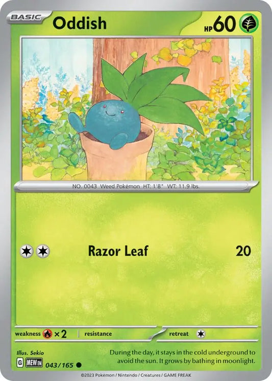 043 Oddish, 151 | Scarlet & Violet, , 3.00 kr, Pokesingles. Kjøp pokemon kort til lave priser hos oss.