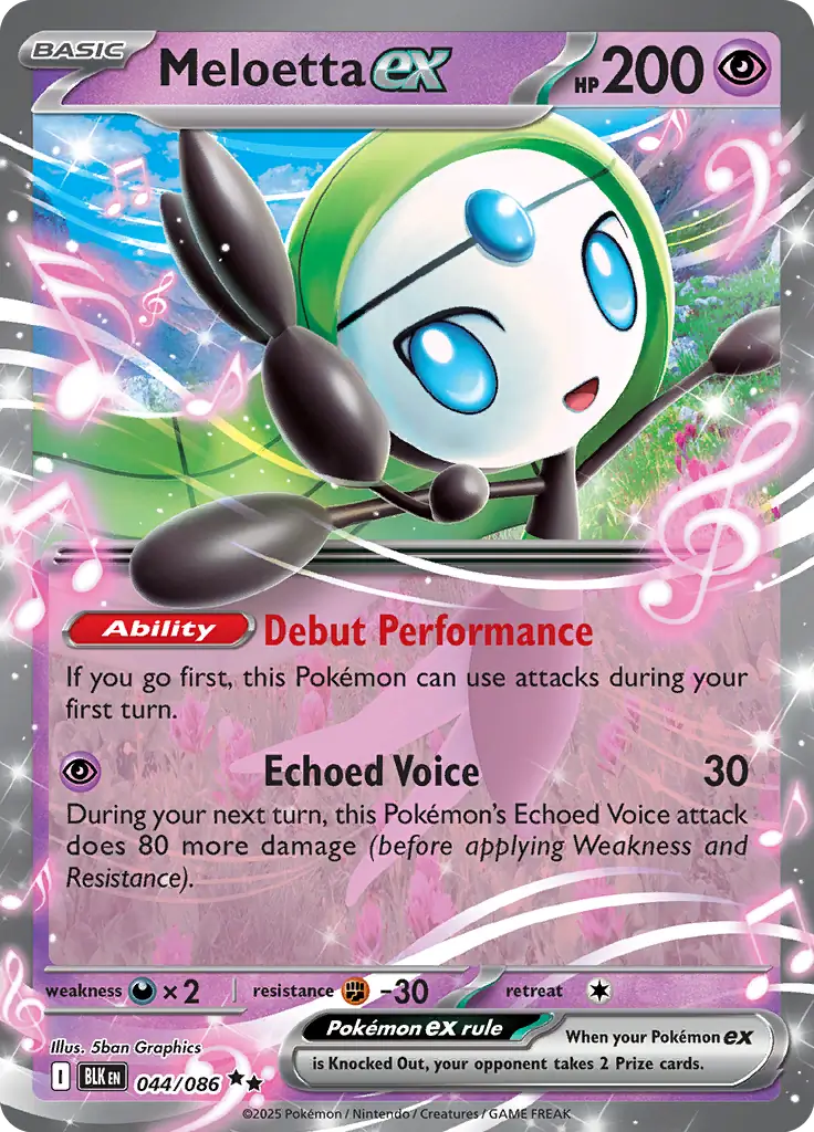 Meloetta ex 044 - Black Bolt Pokesingles