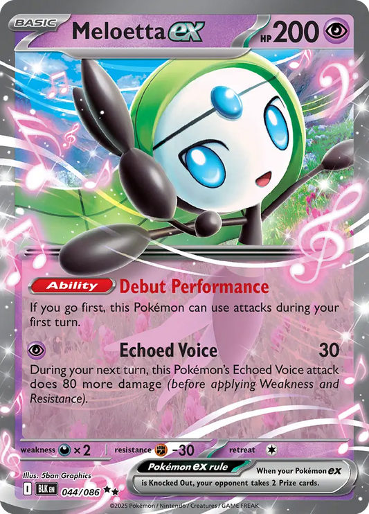 Meloetta ex 044 - Black Bolt Pokesingles