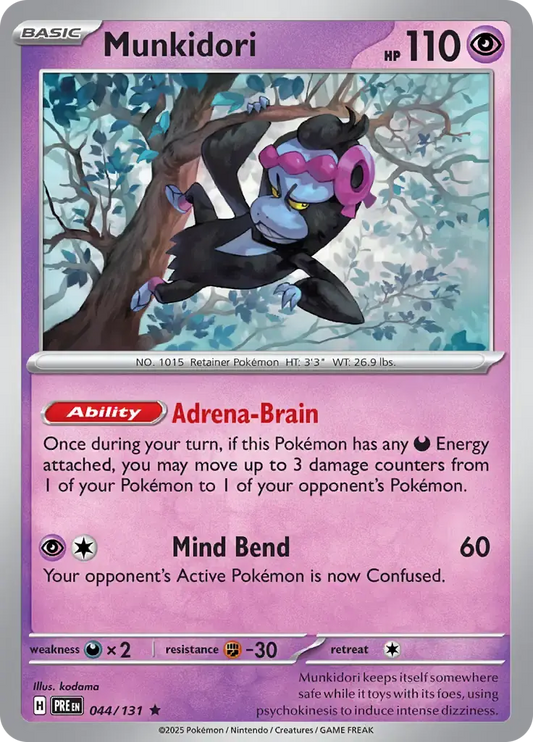 Munkidori  Holo Rare 044 - Prismatic Evolutions Pokesingles
