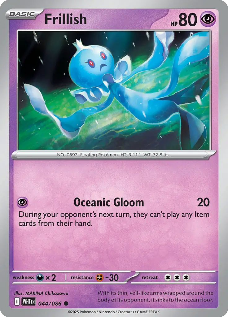 Frillish 044 - White Flare Pokesingles