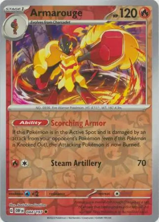 Armarouge Reverse Holo 044, Obsidian Flames | Scarlet & Violet, , 4.00 kr, Pokesingles. Kjøp pokemon kort til lave priser hos oss.