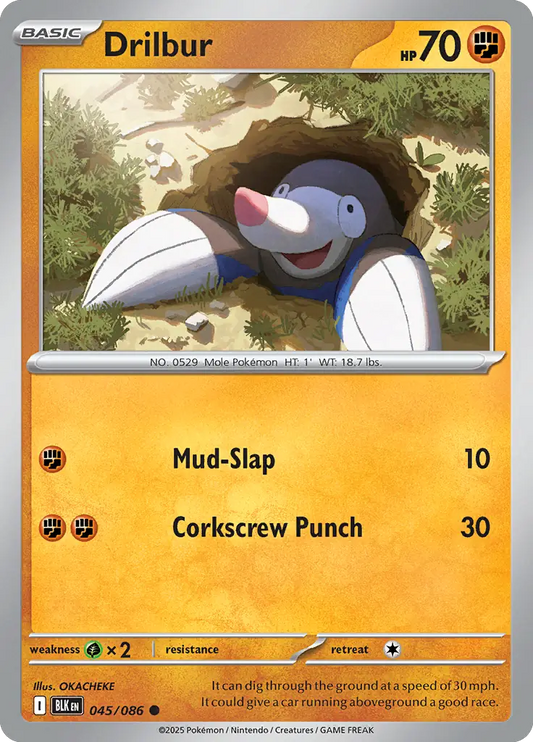 Drilbur 045 - Black Bolt Pokesingles
