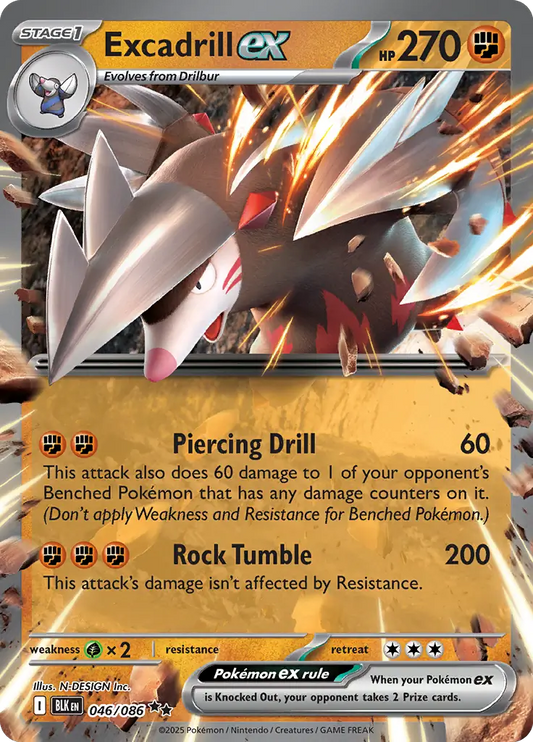 Excadrill ex 046 - Black Bolt Pokesingles