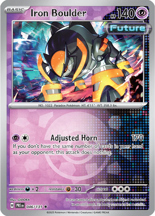 Iron Boulder Poke ball Holo 46 - Prismatic Evolutions Pokesingles