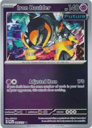 Iron Boulder Reverse Holo 046 Pokesingles
