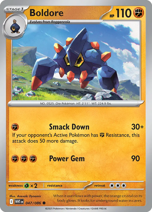 Boldore 047 - White Flare Pokesingles