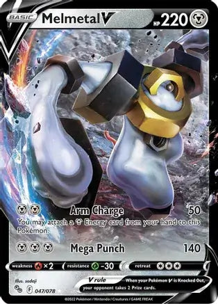 47 Melmetal V, Pokemon Go | Sword & Shield, v, 4.00 kr, Pokesingles. Kjøp pokemon kort til lave priser hos oss.