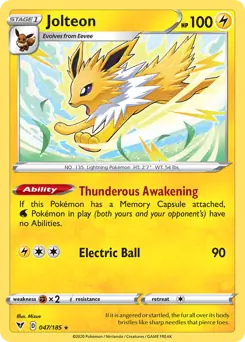 Jolteon 047 - Vivid Voltage Pokesingles