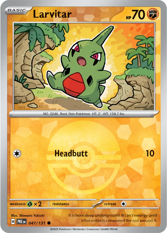 Larvitar Poke ball Holo 47 - Prismatic Evolutions Pokesingles