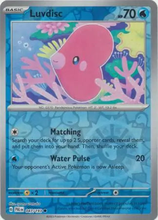 Luvdisc Reverse Holo 047 - Paldea Evolved, Paldea Evolved | Scarlet & Violet, , 5.00 kr, Pokesingles. Kjøp pokemon kort til lave priser hos oss.