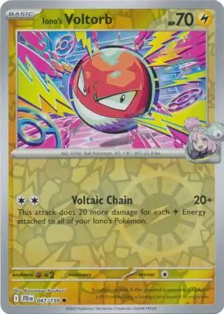 Iono's Voltorb Reverse Holo 047 - Journey Together Pokesingles