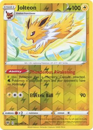 Jolteon Reverse Holo 047 - Vivid Voltage