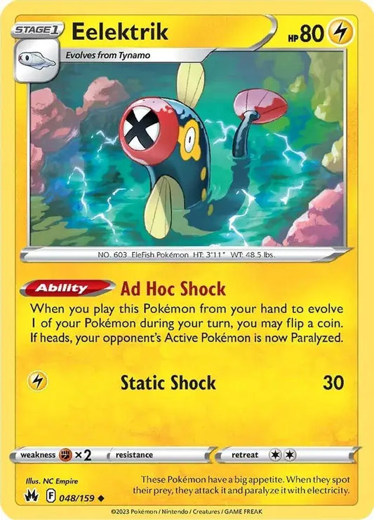 Eelektrik 048, Crown Zenith | Sword & Shield, , 0.00 kr, Pokesingles. Kjøp pokemon kort til lave priser hos oss.