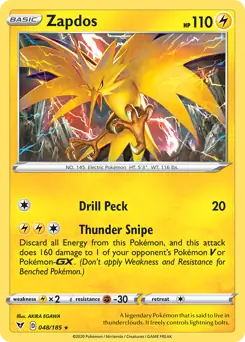 Zapdos 048 - Vivid Voltage Pokesingles