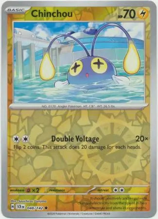 Chinchou Reverse Holo 048 - Stellar Crown Pokesingles