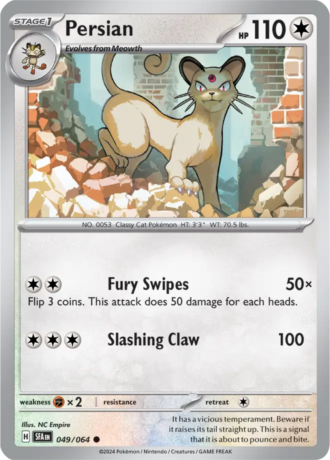 Persian 049 - Shrouded Fable Pokesingles