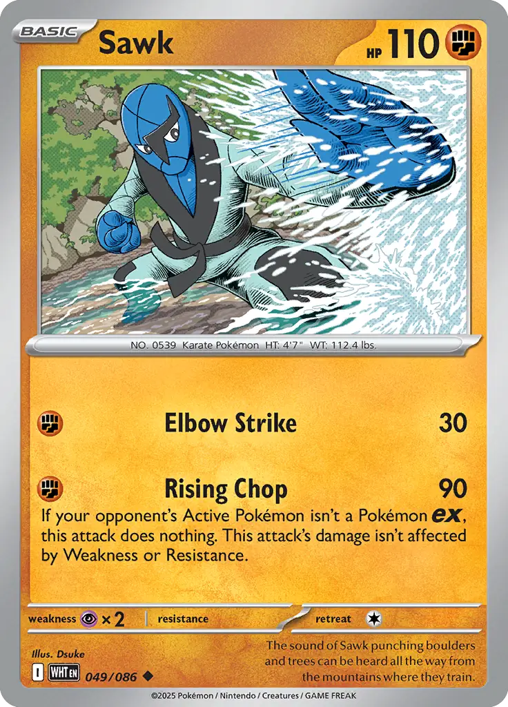 Sawk 049 - White Flare Pokesingles