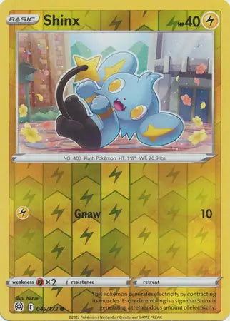 Shinx Reverse Holo 049, Brilliant Stars | Sword & Shield, , 0.00 kr, Pokesingles. Kjøp pokemon kort til lave priser hos oss.