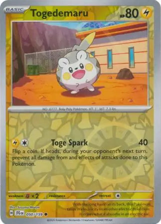 Togedemaru Reverse Holo 050 - Journey Together Pokesingles