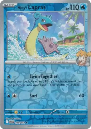 Misty's Lapras Reverse Holo 050 - Destined Rivals Pokesingles