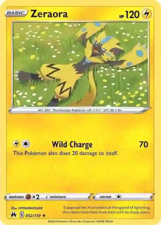 Zeraora 052, Crown Zenith | Sword & Shield, , 0.00 kr, Pokesingles. Kjøp pokemon kort til lave priser hos oss.