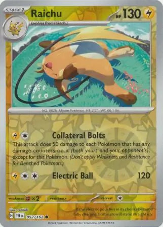 052 Raichu - Reverse Holo, Temporal Forces | Scarlet & Violet, reverse, 4.00 kr, Pokesingles. Kjøp pokemon kort til lave priser hos oss.