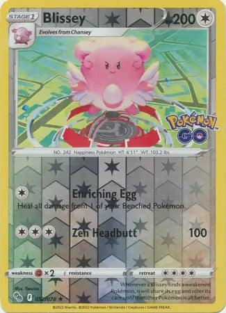 52 Blissey Reverse Holo, Pokemon Go | Sword & Shield, rare, 6.00 kr, Pokesingles. Kjøp pokemon kort til lave priser hos oss.